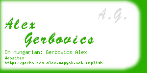 alex gerbovics business card